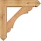 Ekena Millwork Olympic Arts and Crafts Smooth Bracket w/ Offset Brace, Western Red Cedar, 5 1/2"W x 22"D x 22"H BKT0604X22X22OLY03SWR - alternate 4